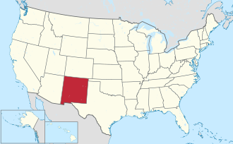 Location of New Mexico within the United States