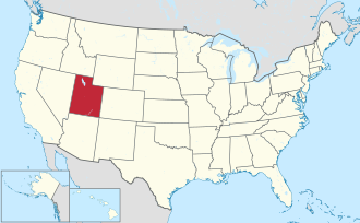 Location of Utah within the United States