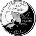 Louisiana quarter dollar coin
