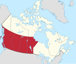 Western Canada, defined geographically and politically