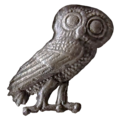 Owl of Athena, patron of Athens of Classical Athens