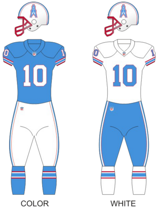 Houston Oilers uniforms