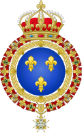 The lesser coat of arms of France as used by the Government of Illinois Country