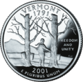 Vermont quarter dollar coin