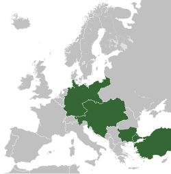 The Central Powers as of 14 October 1915 in Europe.