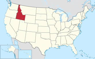 Location of Idaho within the United States