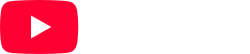 The YouTube logo is made of a red round-rectangular box with a white triangular "play" button inside and the word "YouTube" written in black.