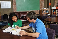 Photo of a tutoring lesson