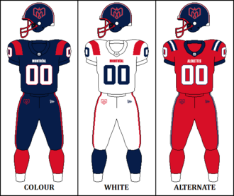 Montreal Alouettes uniforms